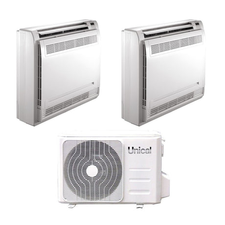 unical climatizzatore condizionatore unical dual split inverter a pavimento 1212 con kmx4 28he r 32 1200012000