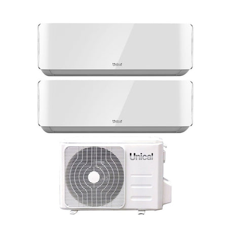 unical climatizzatore condizionatore unical dual split inverter serie air cristal 1313 con xmx2 18he r 32 wi fi optional 1300013000 ean 8055776917696