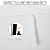 easycomfort easycomfort cassettiera 4 cassetti con maniglie e piedini dorati in legno bianco e noce