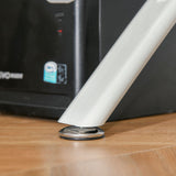 easycomfort easycomfort scrivania angolare con cassettiera scrivania ufficio porta pc in legno e metallo bianco 143 5x143 5x76cm