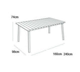 allibert tavolo allibert lima estensibile 160240 cm colore bianco