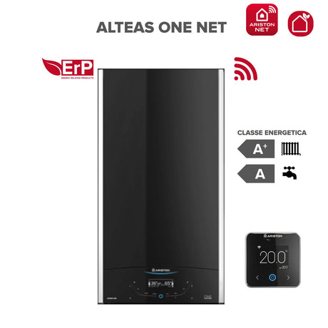 ariston offerta caldaia a gas ariston a condensazione modello alteas one net 24 kw metano wi fi integrato 3301058 completa di kit scarico fumi wifi ean 8056138594234