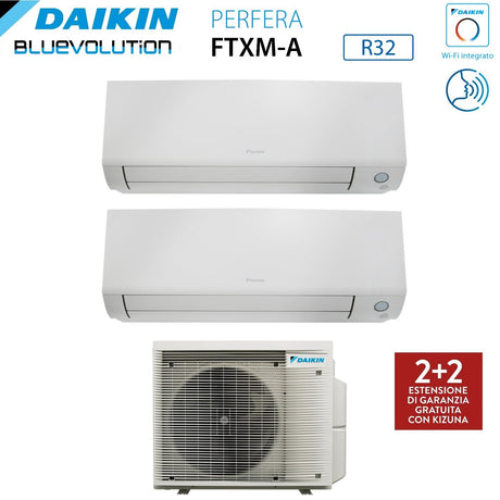 daikin climatizzatore condizionatore daikin bluevolution dual split inverter serie perfera all season 79 con 2mxm40a r 32 wi fi integrato 70009000 garanzia italiana