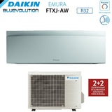 daikin climatizzatore condizionatore daikin bluevolution inverter serie emura white iii 7000 btu ftxj20aw r 32 wi fi integrato classe a garanzia italiana