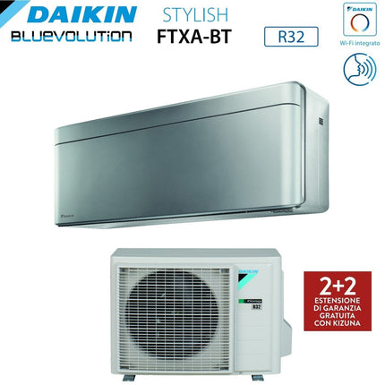 immagine-2-daikin-climatizzatore-condizionatore-daikin-bluevolution-inverter-serie-stylish-total-silver-7000-btu-ftxa20bs-r-32-wi-fi-integrato-classe-a-colore-grigio-garanzia-italiana-ean-8059657002815