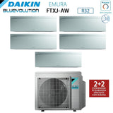 daikin climatizzatore condizionatore daikin bluevolution penta split inverter serie emura white iii 9991212 con 5mxm90n r 32 wi fi integrato 9000900090001200012000 colore bianco garanzia italiana