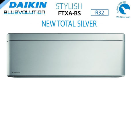 daikin climatizzatore condizionatore daikin bluevolution quadri split inverter serie stylish total silver ftxa bs 99912 con 4mxm80n r 32 wi fi integrato 90009000900012000 colore grigio garanzia italiana novita 2020