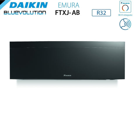 daikin unita interna a parete daikin bluevolution serie emura black iii 7000 btu ftxj20ab r 32 wi fi integrato colore nero