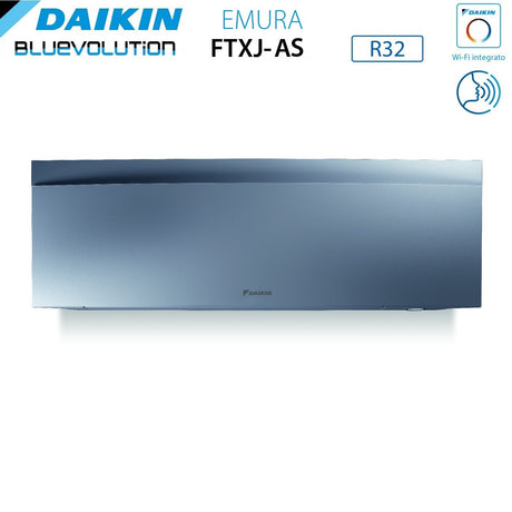 daikin unita interna a parete daikin bluevolution serie emura silver iii 7000 btu ftxj20as r 32 wi fi integrato colore argento 1