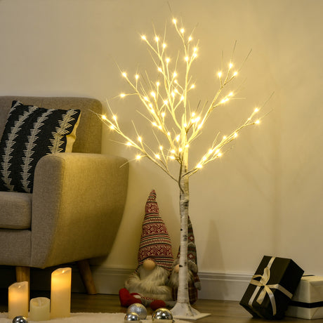 easycomfort easycomfort albero di natale bianco piccolo in pp e metallo con 72 luci led per interni ed esterni 17x17x120 cm