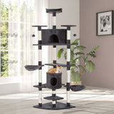 easycomfort easycomfort albero tiragraffi per gatto grigio 60x60x200cm