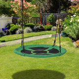 easycomfort easycomfort altalena da giardino per bambini a nido verde e nero diametro 100cm