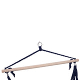 easycomfort easycomfort amaca sedia pensile con poggiapiedi struttura in legno giallo e blu ean 8054111843317