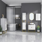 easycomfort easycomfort armadietto bagno a 2 livelli montaggio a parete con ripiani aperti in mdf bianco 60x20x51 cm