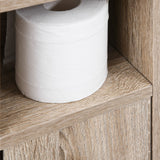 easycomfort easycomfort armadietto da bagno a colonna design compatto 4 ruote color rovere ean 8054111841085