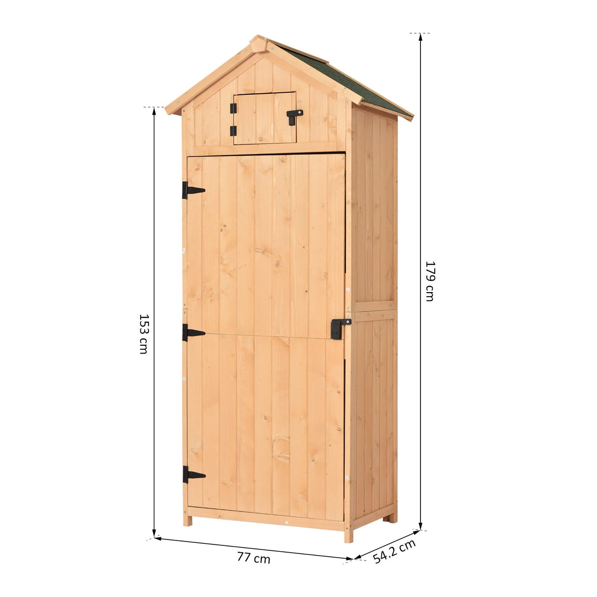 easycomfort easycomfort armadietto da giardino esterno porta attrezzi in legno con 3 mensole ean 8054144138916