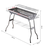 easycomfort easycomfort barbecue acciaio inox gambe pieghevoli 2 griglie 100 x 43 x 68 cm ean 8054144135465