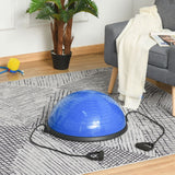 easycomfort easycomfort bosu ball balance ball con 2 elastici e pompa per allenamento a casa potenziamento muscolare e riabilitazione 52cm blu ean 8054144137261