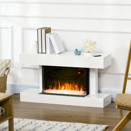 easycomfort easycomfort caminetto elettrico da parete a 11 colori con spegnimento automatico e timer 12h 98x27x54 5 cm bianco