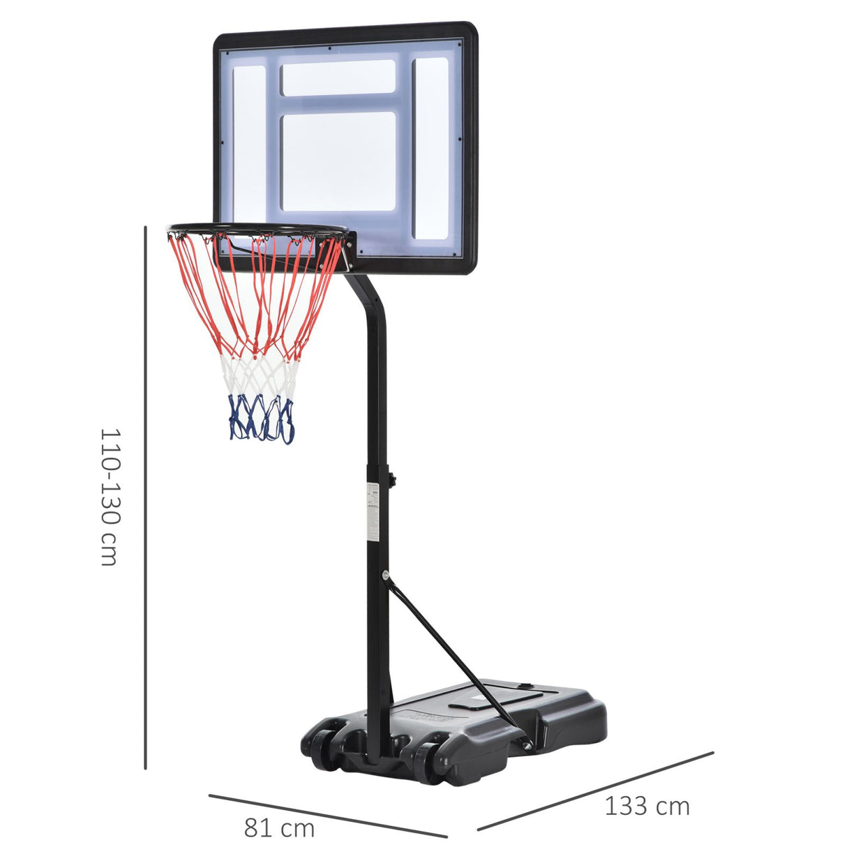 easycomfort easycomfort canestro portatile per bambini altezza regolabile 160 180cm e base riempibile ean 8054144134079