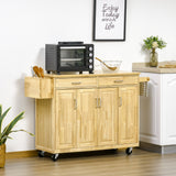 easycomfort easycomfort carrello da cucina in legno con cassetto armadietto e ruote 136x47x915cm