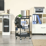 easycomfort easycomfort carrello portavivande a 3 livelli con spazio multiuso e ruote in acciaio e plastica pp 51 5x32x75 6 cm