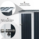 easycomfort easycomfort casetta porta attrezzi capanno in acciaio impermeabile 143cm x 89cm x 186cm ean 8055776912073