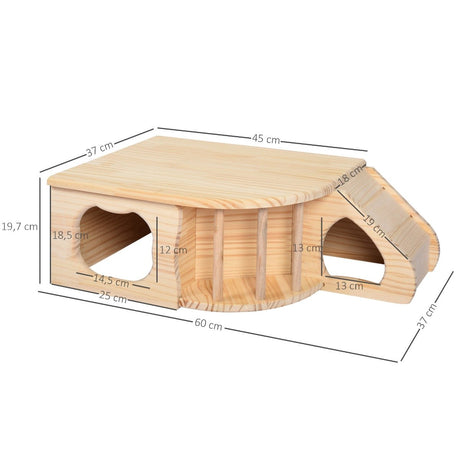 easycomfort easycomfort casetta riparo per roditori e piccoli animali in legno di abete ean 8054111845571