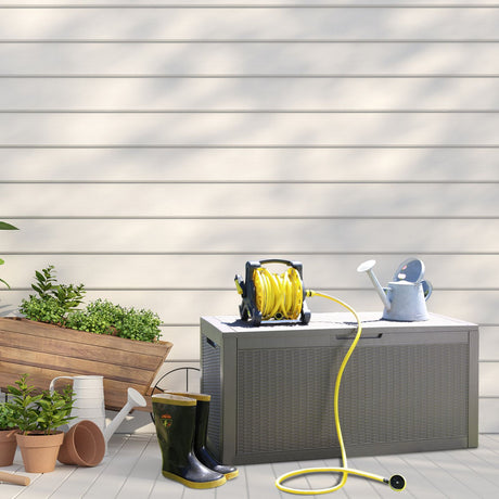 easycomfort easycomfort cassapanca da giardino effetto rattan 380l con seduta per 2 persone ean 8054144136318