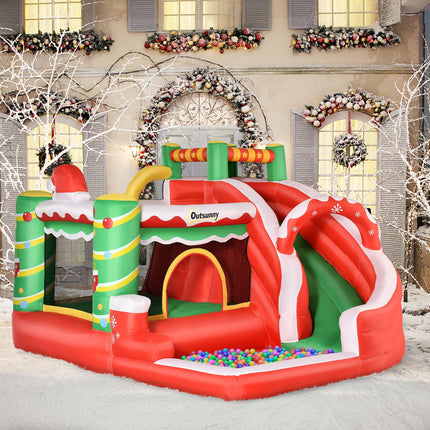 immagine-2-easycomfort-easycomfort-castello-gonfiabile-gigante-a-tema-natalizio-per-bambini-3-8-anni-con-scivolo-e-accessori-montaggio-290x280x220cm-multicolore