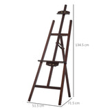 easycomfort easycomfort cavalletto per pittura in legno altezza e inclinazione regolabili marrone 46x60x140cm ean 8054111840453