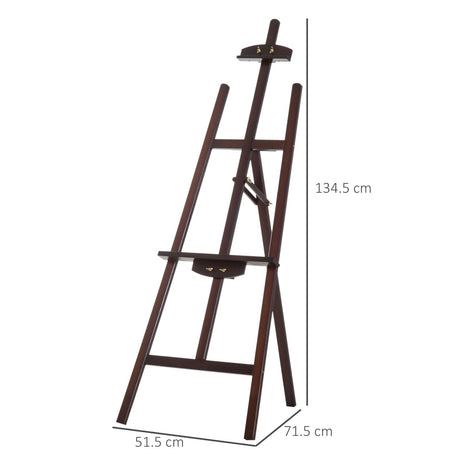 easycomfort easycomfort cavalletto per pittura in legno altezza e inclinazione regolabili marrone 46x60x140cm ean 8054111840453