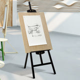 easycomfort easycomfort cavalletto per pittura in legno con altezza e inclinazione regolabili nero 46x60x140cm ean 8054111840477