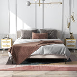 easycomfort easycomfort comodino con cassetti set 2 pezzi in truciolato e mdf in stile boho 40x40x55 cm rovere e bianco