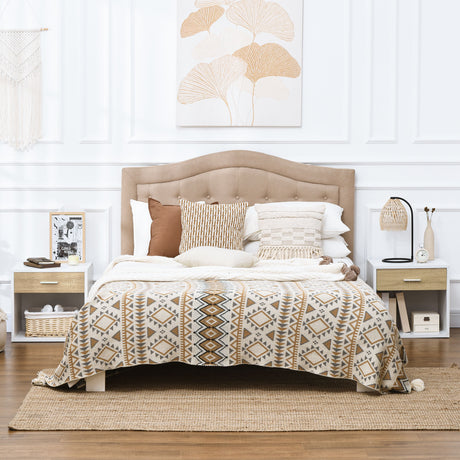 easycomfort easycomfort comodino moderno con cassetto e ripiano aperto set 2 pezzi in truciolato per camera da letto e soggiorno 47 5x40x45 cm