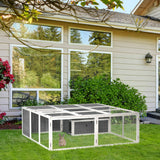 easycomfort easycomfort conigliera da esterno e interno con tetto apribile gabbia per 2 4 conigli in legno e metallo grigia