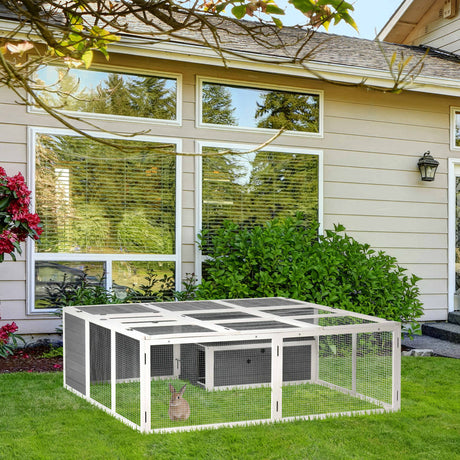 easycomfort easycomfort conigliera da esterno e interno con tetto apribile gabbia per 2 4 conigli in legno e metallo grigia
