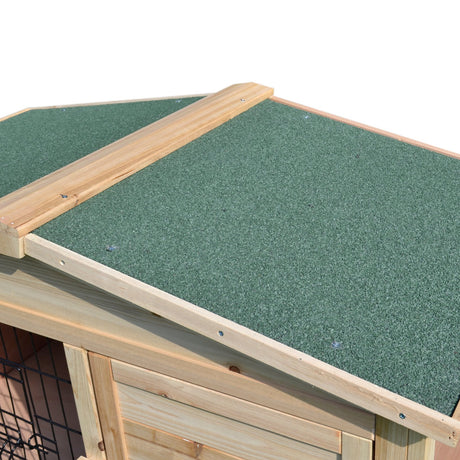 easycomfort easycomfort conigliera da giardino 2 piani con corsa e zona abitativa impermeabile legno 98x54x100cm ean 8054144135601