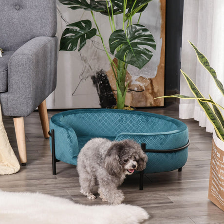 easycomfort easycomfort cuccia da interni divano per gatti e cani di taglia piccola e media verde petrolio