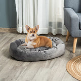 easycomfort easycomfort cuccia per cani imbottita con bordi rialzati e cuscino rivestimento in velluto sfoderabile 81 5x58x18cm grigio scuro