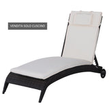 easycomfort easycomfort cuscino per sdraio lettino prendisole da giardino bianco crema 198x53x5cm ean 8054111845670