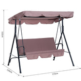 easycomfort easycomfort dondolo con tettuccio parasole inclinabile in acciaio marrone ean 8054144130415