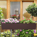 easycomfort easycomfort fioriera da balcone auto irrigante con gancio per ringhiera regolabile e indicatore acqua