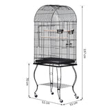 easycomfort easycomfort gabbia per uccelli canarini e pappagalli in metallo nero con ruote ean 8054144138237