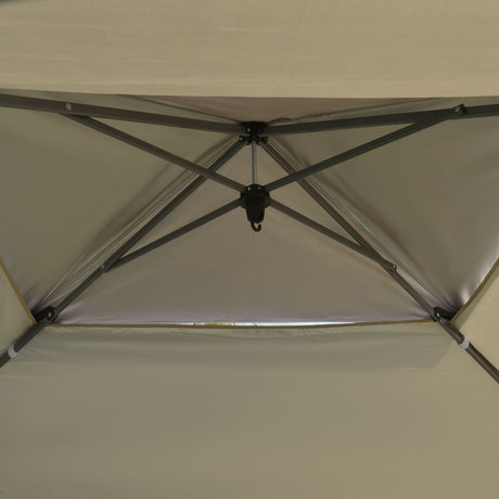easycomfort easycomfort gazebo da giardino pieghevole 3 96x3 96m in metallo color cachi e caffe ean 8055776915159