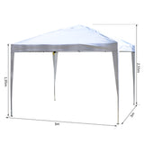 easycomfort easycomfort gazebo struttura in acciaio pieghevole rivestimento tessuto oxford bianco 3x3m ean 8054144132853