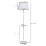 easycomfort easycomfort lampada da terra moderna con mensola per camera o soggiorno bianca ean 8054111848886