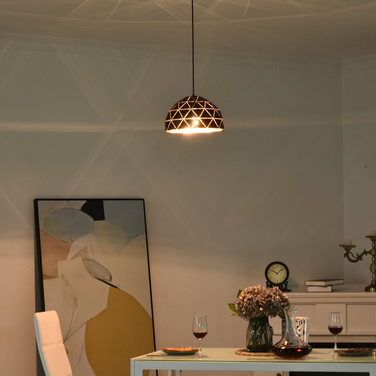 easycomfort easycomfort lampadario vintage a sospensione altezza regolabile casa e ufficio nero ean 8054111844758