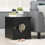 easycomfort easycomfort lettiera per gatti con porta magnetica e piano dappoggio in mdf e truciolato 48 5x53x51 5 cm nera