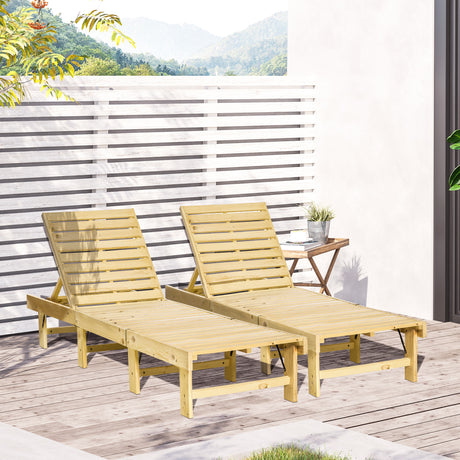 easycomfort easycomfort lettino prendisole da giardino in legno naturale sdraio pieghevole con schienale regolabile a 4 livelli 195x59x30cm
